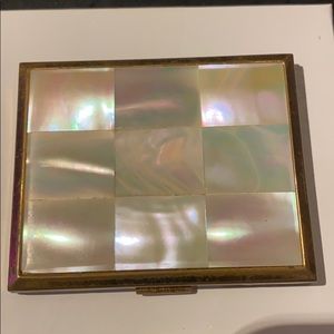 Inlaid MOP Elgin American Beauty Compact  & Mirror